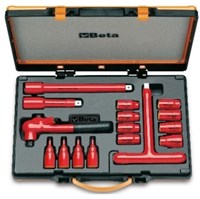 Beta 910MQ/C16 8 twaalfkant dopsleutels | 4 binnenzeskant schroevendraaierdoppen en 4 toebehoren - 009100917 009100917