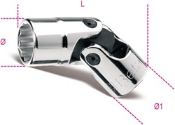 Beta Twaalfkant dopsleutels met cardangewricht 910B/SN 11 - 009100231