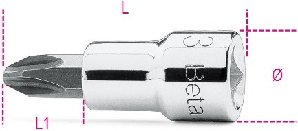 Beta Schroevendraaierdoppen voor Phillips® kruiskopschroeven 910PH 1 - 009100471