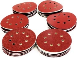 Enzo S&R Velcro schuurpapier set 125 mm 60 st: elk 10x P40, P60, P80, P120, P180, P240, 8 gaten - B07GC4XNJQ