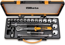 Beta Doppendoos met 17 twaalfkant dopsleutels en 5 toebehoren 920AS/C17X - 009200942