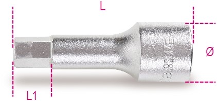 Beta Schroevendraaier-doppen voor binnenzeskant schroeven 920ME 6 - 009200506