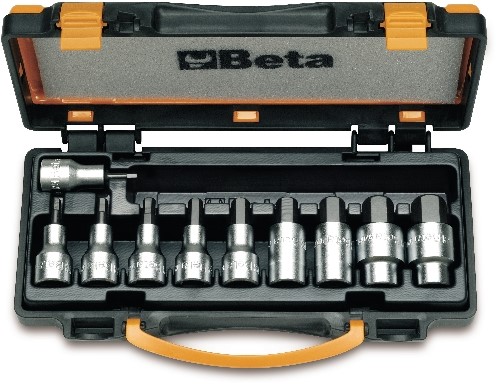 Beta 10-delige set schroevendraaierdoppen voor binnenzeskant schroeven (art. 920PE) in kistje 920PE/C10 - 009200443-2