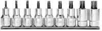 Beta 9-delige set schroevendraaier-doppen voor Torx® schroeven (art. 920TX) met support 920TX-SB9 - 009200532-2