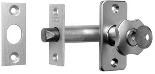 Nemef 2602/4-50 mm blister Insteekgrendel | DM50mm | voorplaat F1 geëloxeerd 22x55mm rechthoekig | F1 geëloxeerde knop | rozet | schoot zamac verzinkt | DR 1+2+3+4 - 9260204530