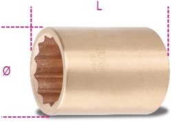 Beta Vonkvrije 1/2" twaalfkant dopsleutels 926BA 24 - 009260824