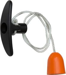Nemef Binnenkruk voor garagedeuren | oranje knop aan 50cm koord | afmeting kruk: 88 x 26 mm - 9307222500