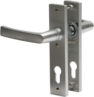 Nemef 3251 P Beslag kortschild rechthoekig | Blok kruk-kruk | beslagset | geveerd | krukstift 8mm | F1 aluminium | PC72-PC72 - 9325116720