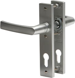 Nemef 3251 P Beslag kortschild rechthoekig | Blok kruk-kruk | beslagset | geveerd | krukstift 8mm | F1 aluminium | PC72-PC72 - 9325116720
