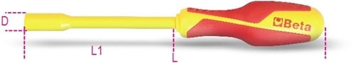 Beta Dopschroevendraaier zeskant dop 943MQ 13 - 009430243