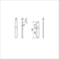 AMI Veiligheidsbeslag 257/32/2 Buiten+ Binnen Blind F1 Deurdikte 53/57 Mm - 835100-2