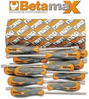 Beta 12-delige set dopschroevendraaiers met twee-componenten handgreep, lange uitvoering (art. 943BX) 944BX/S12 - 009440062-2