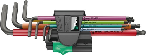 Wera 950 SPKL/7B SM Multicolour Magneet Stiftsleutelset, metrisch, BlackLaser, 7 -delig - 1 stuk(s) - 05022534001