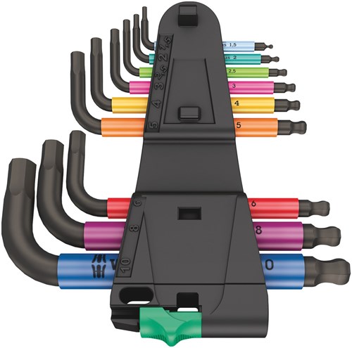 Wera 950/9 Hex-Plus Multicolour Stiftsleutelset - 05133164001-3