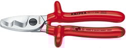 Knipex Kabelschaar met dubbele snijkanten dompelisolatie, VDE-getest 200 mm - 9517200