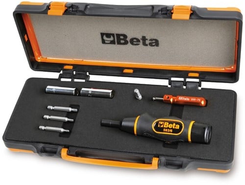 Beta Momentschroevendraaier met toebehoren voor het gecontroleerd vastdraaien van wiel ventielen met een TMPS sensor 971/C8 - 009710108-2