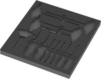 Wera 9813 Schuimrubberen inzetstuk voor Hex schroevendraaiers Set 1, zonder gereedschap, 344 x 30 x 392 mm - 05137313001