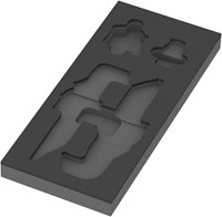 Wera 9840 Schuimrubberen inzetstuk voor stiftsleutels Set 1, zonder gereedschap, 172 x 30 x 392 mm - 05137340001