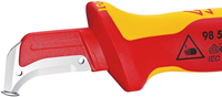 Knipex Ontmantelingsmes met glijschoen | Geïsoleerde meercomponenten-greep | VDE-getest | Lengte 180 mm - 98 55 SB-3