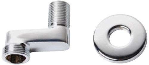 Kirchhoff S-aansluiting, 1/2"ET x 40 mm x 3/4"ET, met rozet met schroefdraad - 986262113
