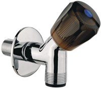 Kirchhoff Wandventiel met aansluiting voor CH-apparaat, 1/2"ET x 3/4"ET, voor rozet met acrylgreep - 986304155