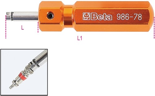 Beta Ventielschroevendraaier. 986 78 - 009860078