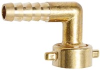 Kirchhoff Messing hoek slangkoppeling, blanco, 1/2" moer x 3/8" mondstuk - 987388248