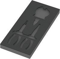 Wera 9881 Schuimrubberen inzetstuk voor KNIPEX tangen Set 2, zonder gereedschap, 172 x 30 x 392 mm - 05137381001