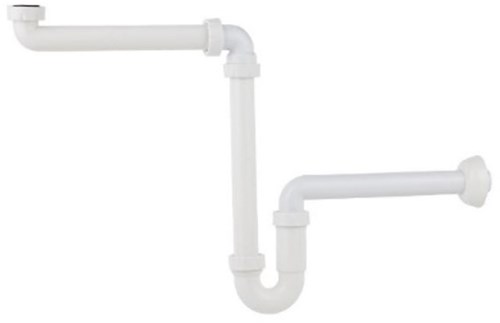 Kirchhoff polypropyleen ruimtebesparende sifon voor wastafel, 1 1/4" x 32 mm - 98833518