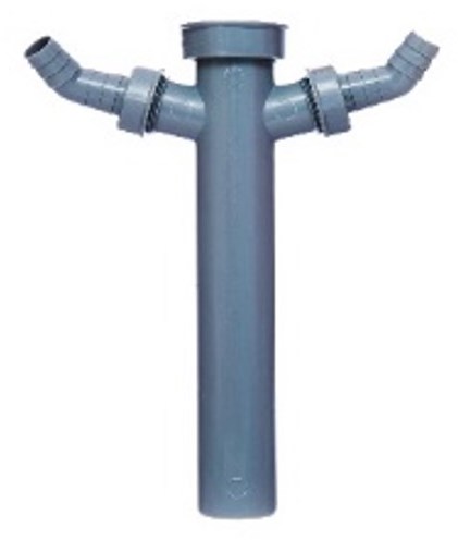 Kirchhoff ECO-SAVE kunststof dompelbuis, grijs, 1 1/2" Ø x 250 mm, voor DN40 mm sifon, mit 3/4" dubbele apparaataansluiting - 98837149