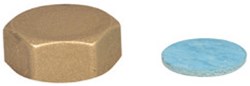 Kirchhoff Messing eindkap, blank, met afdichting 3/4", voor spruitstukuitgang - 988524655