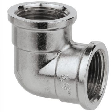 Kirchhoff Messing bocht 90°, chroom, 3/8"ET - 989395155