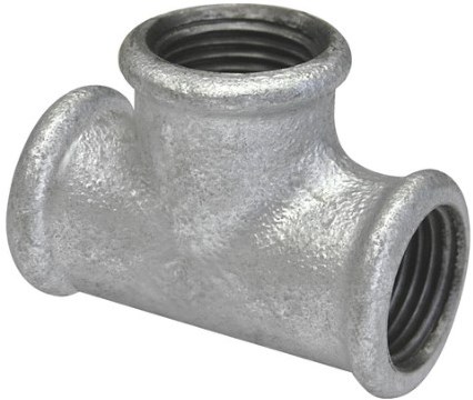 Kirchhoff Smeedbaar ijzer T-stuk, verzinkt, 1/2"IT, (130) - 989731055