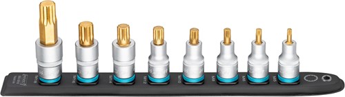 HAZET SmartRail · Flexibele kunststof opsteekstrip 990-SR/8 · 1/2 inch (12,5 mm) vierkant hol · Binnenveeltandprofiel XZN · 8-delig · M5 · M6 · M8 · M10 · M12 · M14 · M16 · M18
