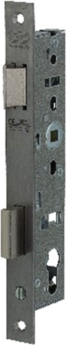 Nemef 9670 E Paniekdeurslot | DM30mm | PC92mm | doorgaande voorplaat RVS 24x245mm rechthoekig | staal vernikkelde dagschoot | DR 1+3/2+4 - 9967208001