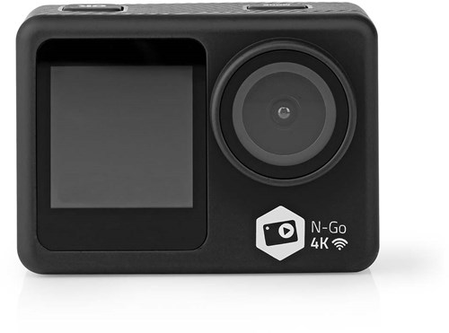 Nedis Action Cam | 4K@30fps | 16 MPixel | Waterbestendig tot: 30.0 m | 90 min | Wi-Fi | App beschikbaar voor: Android / IOS | Mounts inbegrepen | Zwart - ACAM51BK