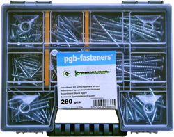 pgb-Europe PGB-FASTENERS | Assortimentsdoos met schroeven 280 dlg - ASS008001028001