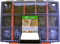 pgb-Europe PGB-FASTENERS | Assortimentsdoos met spaanplaatschroeven 1450 dlg   ASS014001145001