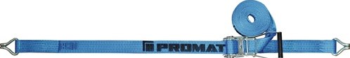 Promat/Tecwerk Sjorband | DIN EN 12195-2 | lengte 10 m breedte 50 mm | met ratel + punthaak | LC omdr. 5000 daN - 4000365126