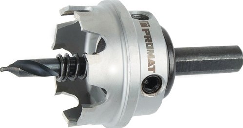 Promat/Tecwerk Gatenzaag | zaag-d. 21 mm snijdiepte 4 mm | HM-inzetstukken | met boor en veer - 4000800046