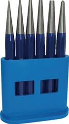 Promat Set doorslagen | 6 delig 1-2-3-4-5 + centerpunt D. 4 mm | kunststof houder - 4000812365 4000812365