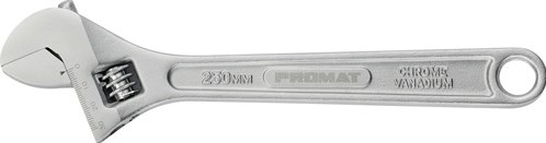 Promat/Tecwerk Verstelbare moersleutel | max. 24 mm | lengte 200 mm | met instelschaal - 4000823827
