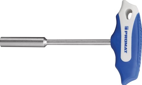 Promat /tecwerk zeskantdopsleutel | sleutelwijdte 13 mm klinglengte 125 mm | uitvoering 2-componentengreep | met dwarsgreep - 4000825057