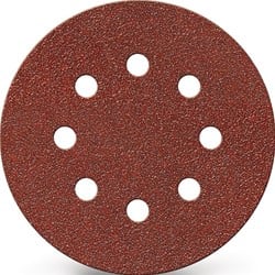 Promat Schuurpad met klitbevestiging | GLS 5 125 mm korreling 120 | voor hout / metaal korund | Gatenaantal 8 - 4000841749 - 4000841749
