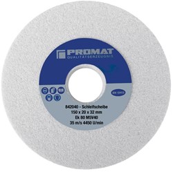 Promat/Tecwerk Slijpmachineschijf | d.150xB25x32mm fijn 80 | vorm A | aluminiumoxide - 4000842042