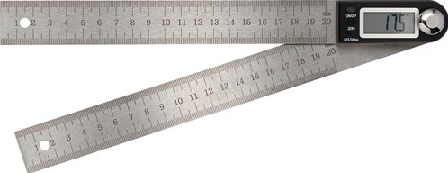 Promat /tecwerk hoekmeter | raillengte 200 mm | aflezing 0,1 graden | digitaal - 4000858714