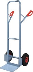 Promat Steekwagen | hoogte 1300 mm schep-L250xB320mm | lucht-banden | draagvermogen 300 kg | duifblauw, RAL 5014 - 9000443058 - 9000443058
