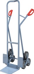Promat/Tecwerk Trapsteekwagen | hoogte 1300 mm schep-mt. L250xB320mm | stalen buis 3armige wielster | volledig rubberen wielen - 9000443160