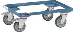 Promat Krattentrolley | | draagvermogen 250 kg TPE-banden | L605xB405mm | hoekstaal duifblauw, RAL 5014 - 9000444230 9000444230