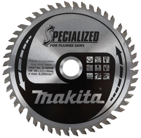 Makita Accessoires Cirkelzaagblad hout 160x20x2,2 48T 8g - B-32998